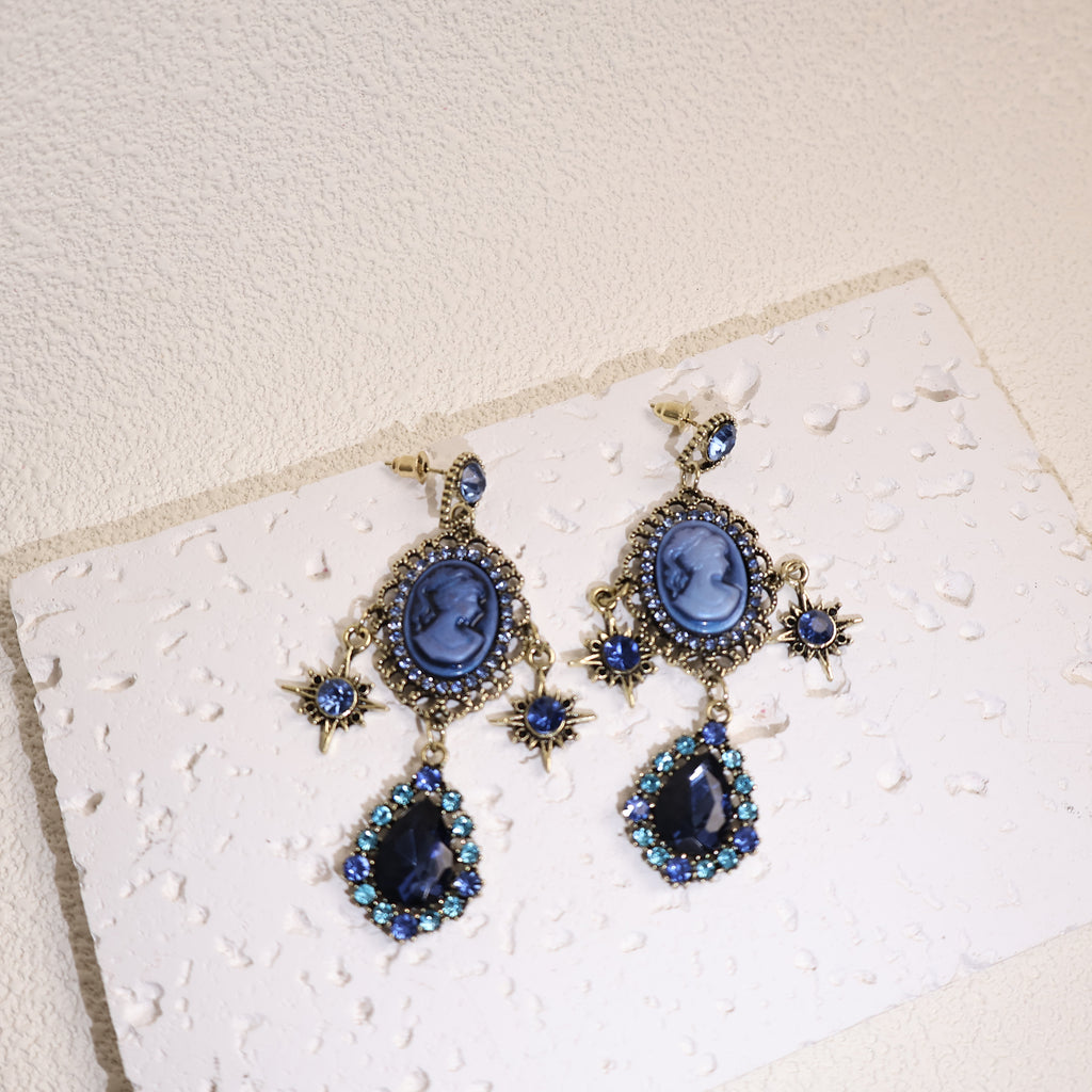 Vintage Portrait Hoop Earrings
