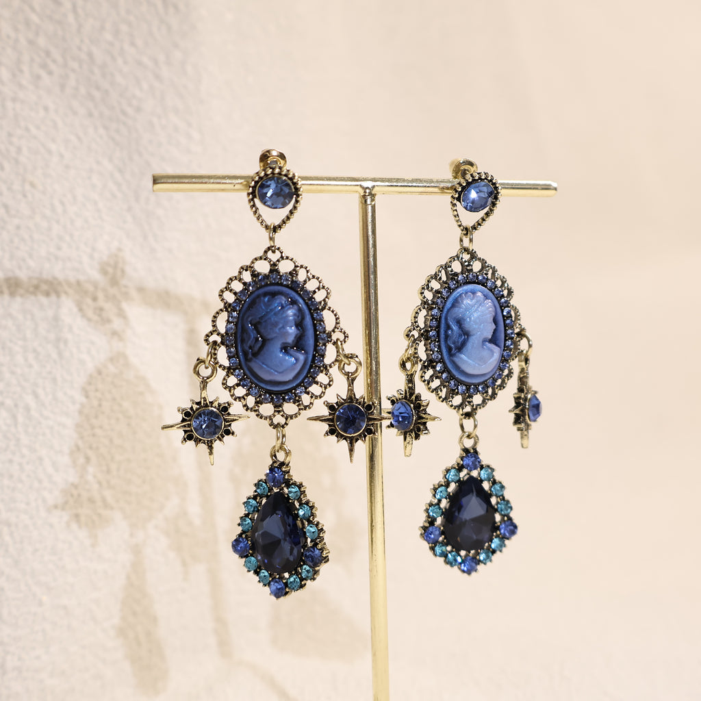 Vintage Portrait Hoop Earrings