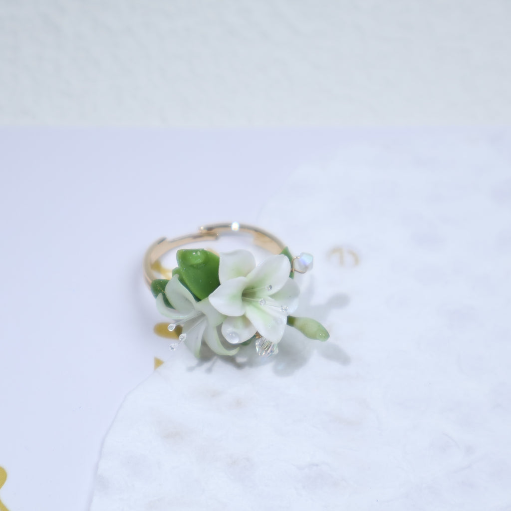 Forest Lily Soft Pottery Ring
