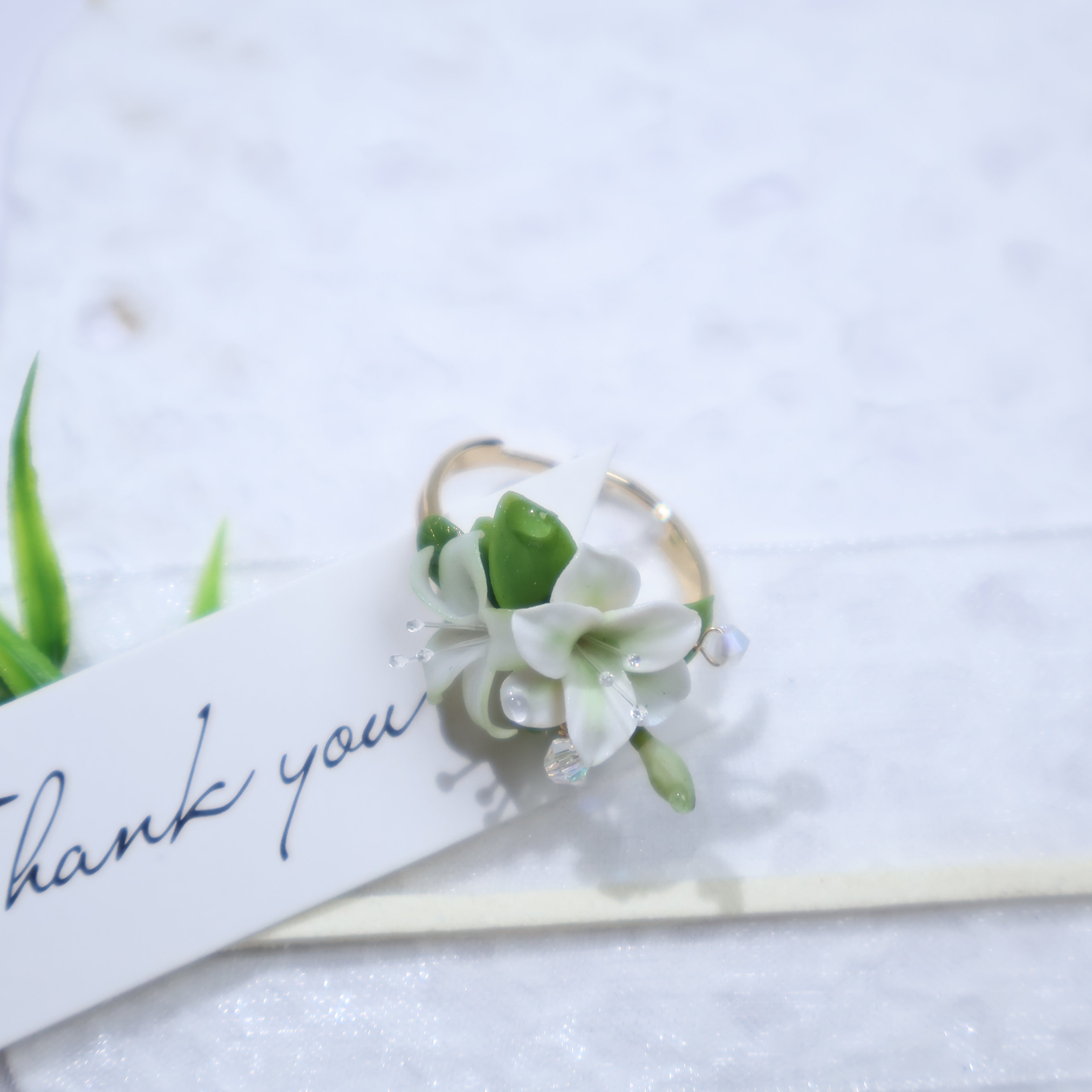 Forest Lily Soft Pottery Ring