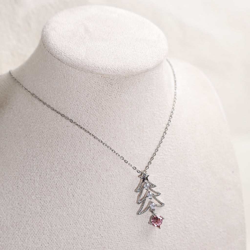Christmas Tree Moissanite Necklace