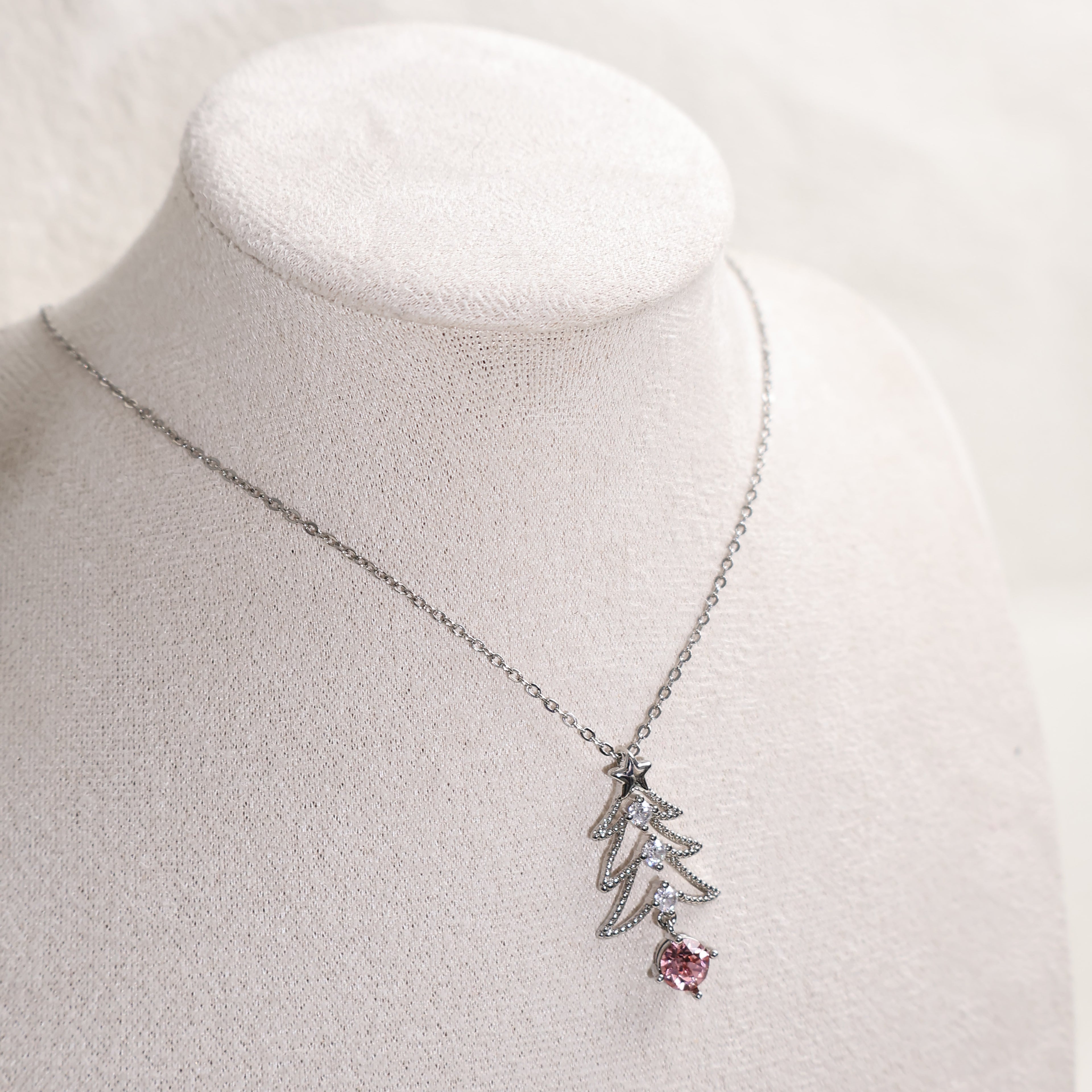 Christmas Tree Moissanite Necklace