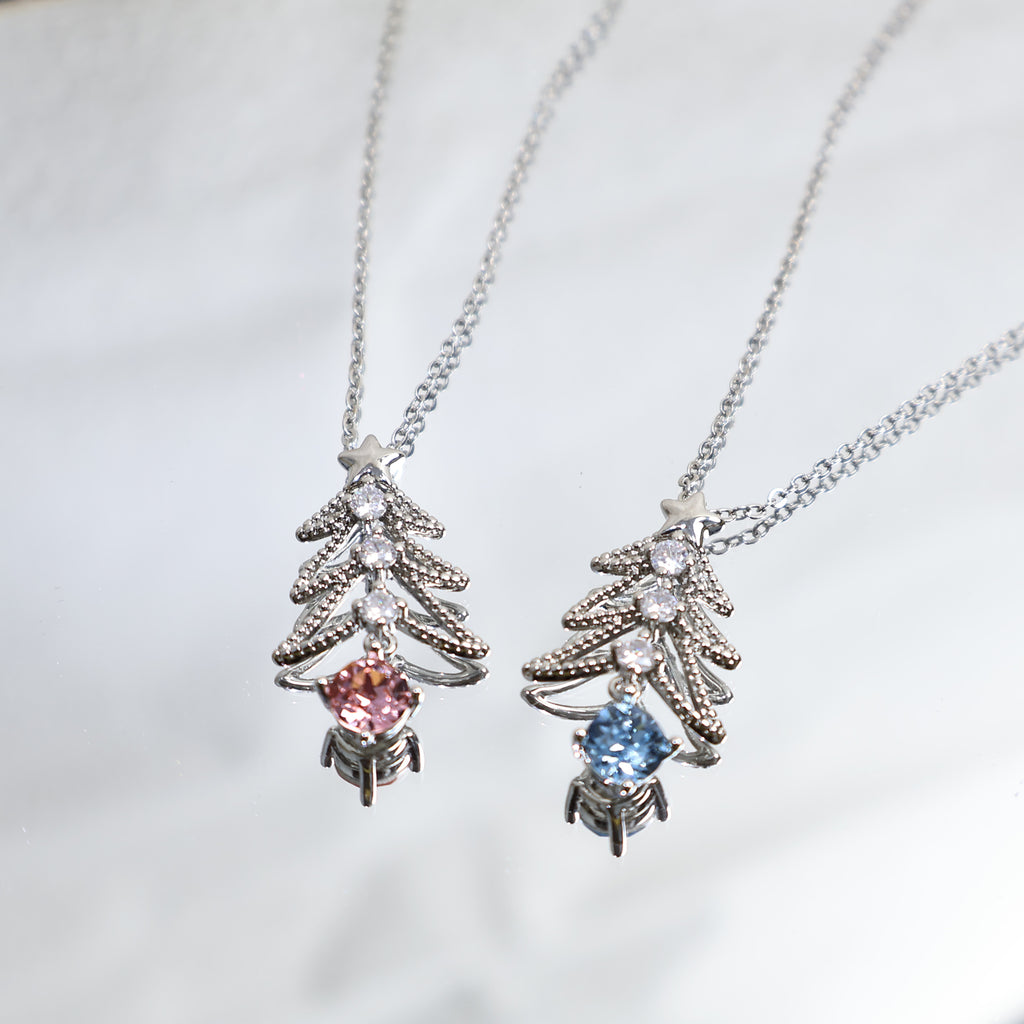 Christmas Tree Moissanite Necklace