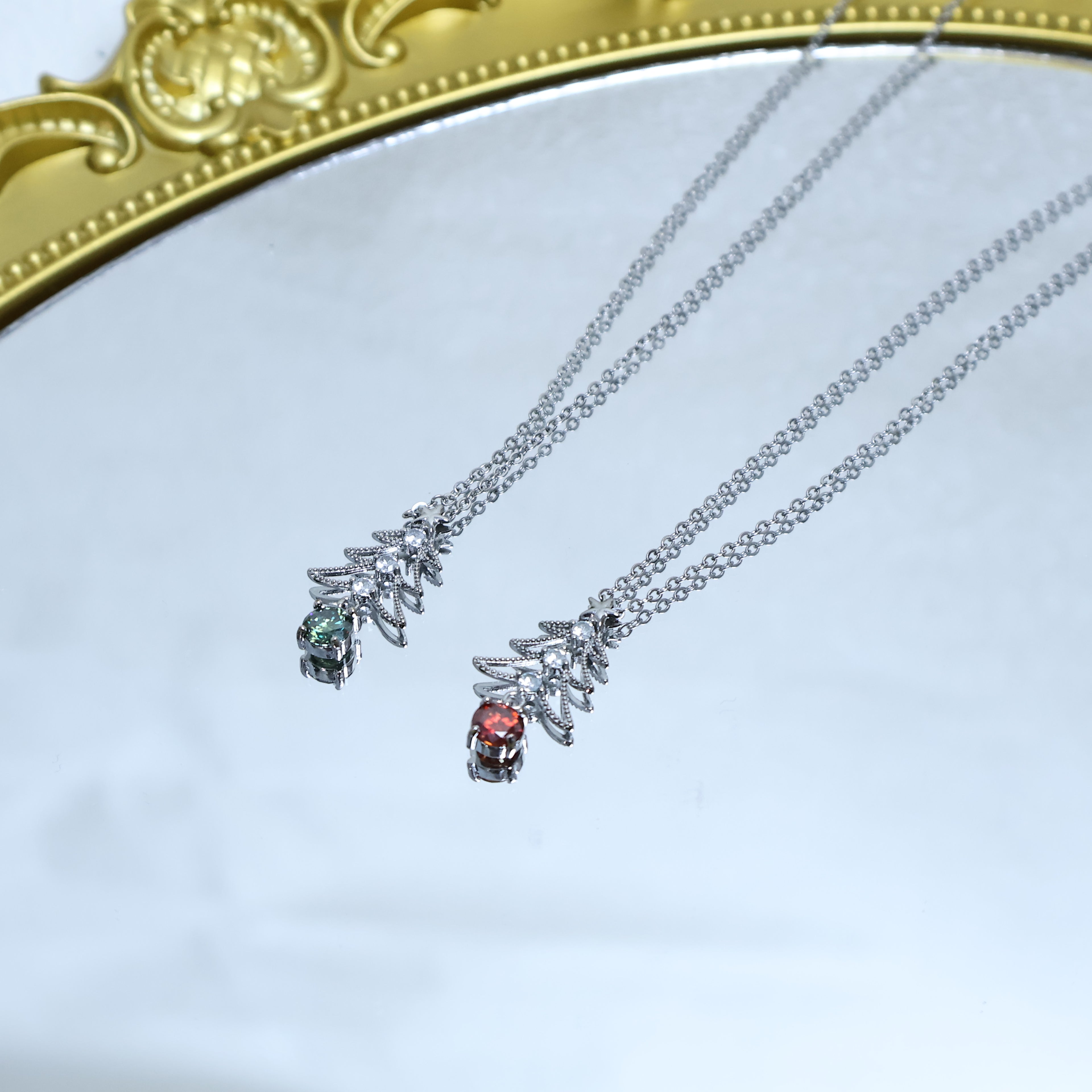 Christmas Tree Moissanite Necklace