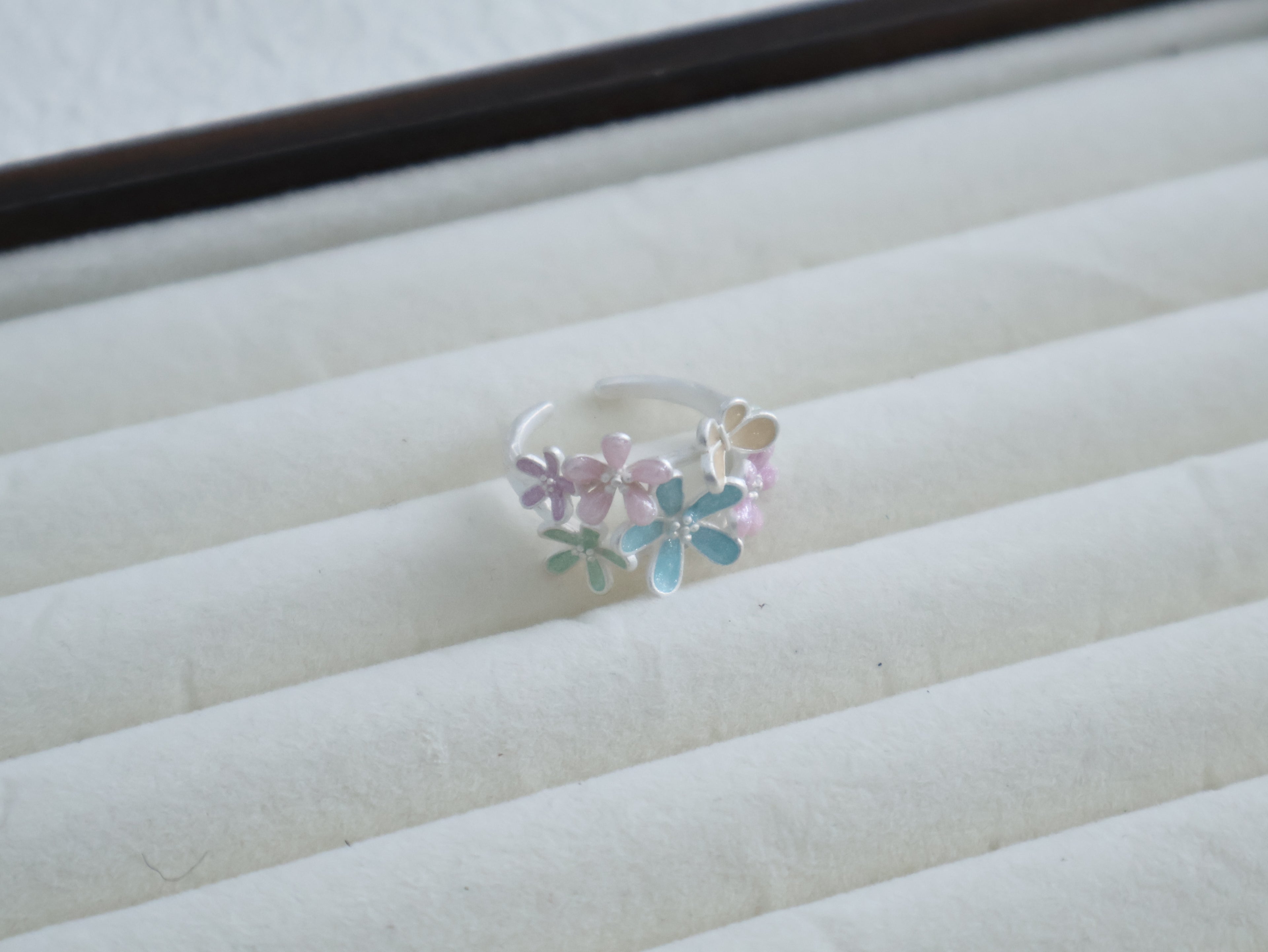 Dopamine Painted Flower Ring
