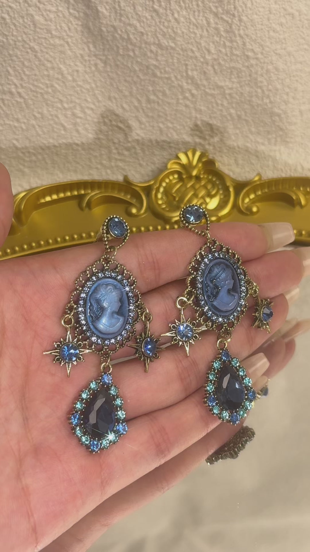 Vintage Portrait Hoop Earrings